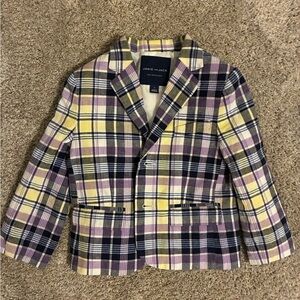 Like new, Boys Janie and Jack Multicolor Plaid Jacket